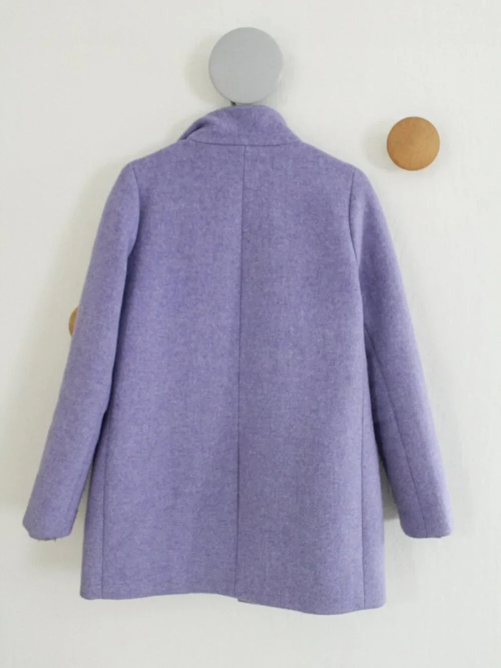 J. Crew Factory Cocoon Lavender Pea Coat Size 6 - GUC - Picture 3 of 11